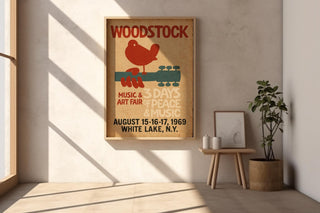 Woodstock Poster | Retro Music Festival Wall Art | 1969 Hippie Psychedelic Print | Vintage Rock Concert Decor | Free Shipping - Just Great Posters