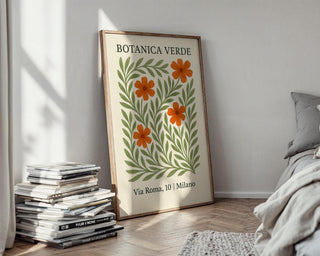 Botanical Wall Art, Italian Flower Poster, Greenery Plant Print, Milano Travel Decor, 260gsm Paper, Free Shipping - Just Great Posters