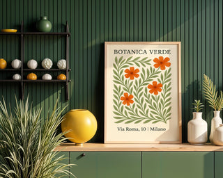 Botanical Wall Art, Italian Flower Poster, Greenery Plant Print, Milano Travel Decor, 260gsm Paper, Free Shipping - Just Great Posters