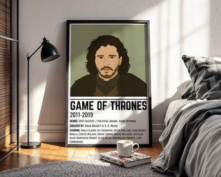 Game of Thrones Character Poster | Minimalist Fantasy TV Fan Art | Dark Medieval - Inspired Print for Pop Culture Wall and GOT Lovers - Just Great Posters