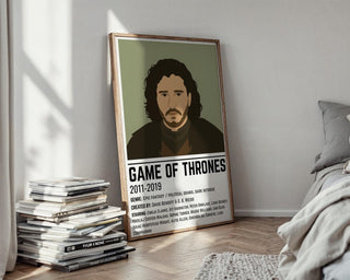 Game of Thrones Character Poster | Minimalist Fantasy TV Fan Art | Dark Medieval - Inspired Print for Pop Culture Wall and GOT Lovers - Just Great Posters