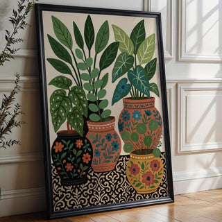 Potted Plant Art Print | Botanical Illustration Poster for Plant Lovers | Greenery Wall Decor for Home or Office | Free Shipping - Just Great Posters