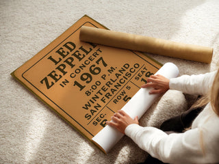 Vintage Concert Ticket Art Print | Retro Music Memorabilia Poster | Ideal for Music Lovers and Collectors | Free Shipping Available - Just Great Posters