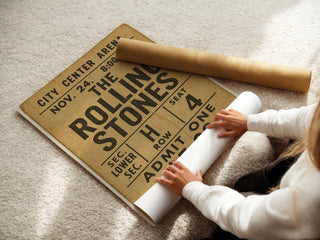 Vintage Concert Ticket Art Print | Retro Music Memorabilia Poster | Ideal for Music Lovers and Collectors | Free Shipping Available - Just Great Posters