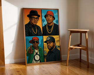 Hip - Hop Legends Poster – Retro Rap Icons Wall Art, 80s 90s Hip Hop Portrait Print, Urban Street Style Decor, Free Shipping Art Print - Just Great Posters