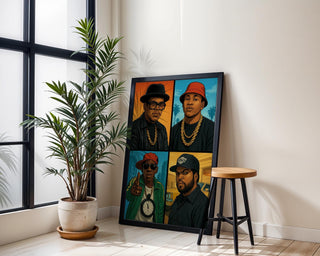 Hip - Hop Legends Poster – Retro Rap Icons Wall Art, 80s 90s Hip Hop Portrait Print, Urban Street Style Decor, Free Shipping Art Print - Just Great Posters
