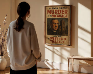 Murder at the Vicarage Poster – Vintage Agatha Christie Mystery Print, Retro West End Theatre Decor - Just Great Posters