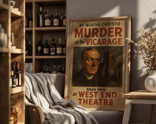 Murder at the Vicarage Poster – Vintage Agatha Christie Mystery Print, Retro West End Theatre Decor - Just Great Posters