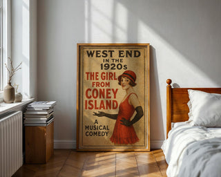 The Girl from Coney Island Poster – 1920s Musical Comedy Print with Flapper Charm - Just Great Posters