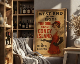 The Girl from Coney Island Poster – 1920s Musical Comedy Print with Flapper Charm - Just Great Posters
