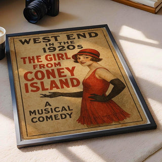 The Girl from Coney Island Poster – 1920s Musical Comedy Print with Flapper Charm - Just Great Posters