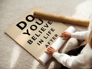 Cher Lyric Poster | Do You Believe in Life After Love Print | Bold Minimalist Wall Art for Music Lovers & Breakups | Free Shipping Always - Just Great Posters