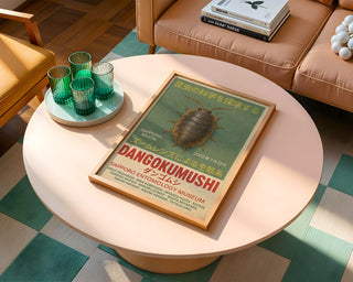 Pill Bug Insect Poster – DANGOKUMUSHI Japanese Museum Art, Vintage Sapporo Print, Physical Only - Just Great Posters