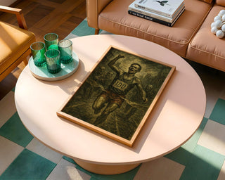 Zombie Apocalypse Runner Print | Horror Running Wall Art | Undead Marathon Poster | Dark Humor Survival Art | Free Shipping - Just Great Posters