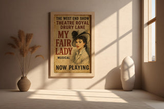 My Fair Lady Vintage Poster | Retro West End Theatre Wall Art | Classic Musical Print | Edwardian Drama Decor | Free Shipping - Just Great Posters