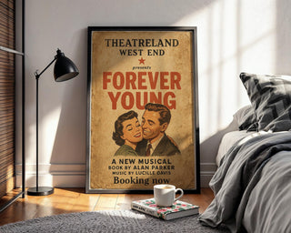 Forever Young Musical Poster | Vintage West End Romance Print | Retro Love Story Theatre Wall Art | Free Shipping - Just Great Posters