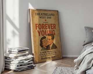 Forever Young Musical Poster | Vintage West End Romance Print | Retro Love Story Theatre Wall Art | Free Shipping - Just Great Posters