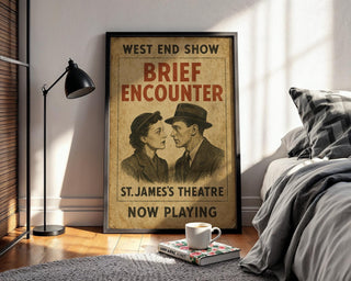 Brief Encounter Vintage Poster | Classic West End Drama Print | Retro Romance Theatre Wall Art | Old Time Love Story | Free Shipping - Just Great Posters