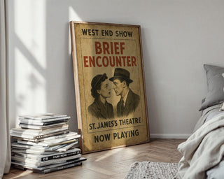 Brief Encounter Vintage Poster | Classic West End Drama Print | Retro Romance Theatre Wall Art | Old Time Love Story | Free Shipping - Just Great Posters