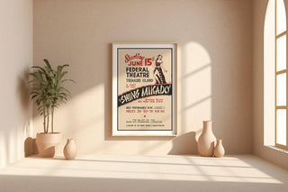 Swing Mikado Vintage Theatre Poster Print – Art Deco Burlesque Jazz Show Wall Art, Federal Theatre WPA Style, 1930s Repro - Just Great Posters