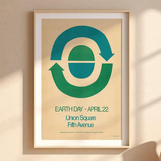 First Earth Day Poster Print – 1970s Environmental Graphic Art, Union Square Protest Design, Retro Minimalist Eco Wall Decor - Just Great Posters