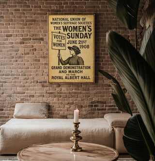Votes for Women Poster | Vintage Feminist Protest Art from 1908 Suffrage March | Historical Women’s Rights Print | Free Shipping Included - Just Great Posters