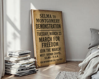 Selma to Montgomery March Poster | Vintage Civil Rights Movement Wall Art | March for Freedom History Print | Free Shipping Always - Just Great Posters