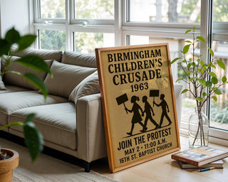 Children’s Crusade 1963 Poster | Vintage Civil Rights Youth Protest Art | Birmingham March Wall Print | Free Shipping Always Included - Just Great Posters