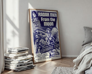 Retro Sci - Fi Movie Poster Print – Radar Men from the Moon – 1950s Space Serial Reprint – Commando Cody Rocket Adventure Scene - Just Great Posters