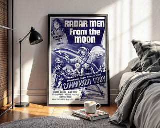 Retro Sci - Fi Movie Poster Print – Radar Men from the Moon – 1950s Space Serial Reprint – Commando Cody Rocket Adventure Scene - Just Great Posters
