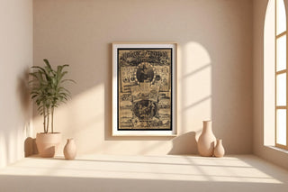 Vintage Prophecy Poster Print – Mother Shipton Witch Fortune - Telling Wall Art Reprint – Occult Symbols & Predictions Illustration - Just Great Posters