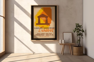 Vintage Education Poster Print – Illinois Teachers Colleges 1940 Fair Reprint – Bold WPA Style Graphic with Teaching Message - Just Great Posters