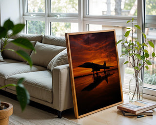 Concorde Jet Sunset Poster | Supersonic Plane Silhouette Art for Aviation Lovers | Modern Travel Wall Print | Free Shipping Always - Just Great Posters
