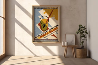 Vintage Art Show Poster Print – 1939 Watercolors Exhibition Reprint – WPA Federal Art Project with Brush and Paint Illustration - Just Great Posters