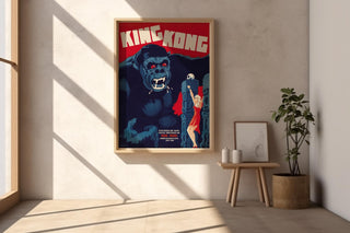 Vintage King Kong Poster Print – 1930s Monster Movie Art with Retro Horror Style – Bold Giant Ape Wall Print, Cult Classic Decor - Just Great Posters