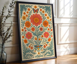 Vintage Mexican Poster, Mexican Prints, Mexican Decor, Traditional Latin Decor, Floral Print, Botanical Wall Art, Tropical Print, Latin Art - Just Great Posters