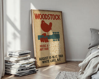 Woodstock Poster | Retro Music Festival Wall Art | 1969 Hippie Psychedelic Print | Vintage Rock Concert Decor | Free Shipping - Just Great Posters