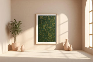 Gold Floral Botanical Wall Art – Embossed Looking Flower Print, Elegant Textured Nature Poster, Garden - Inspired Luxe Home Decor - Just Great Posters