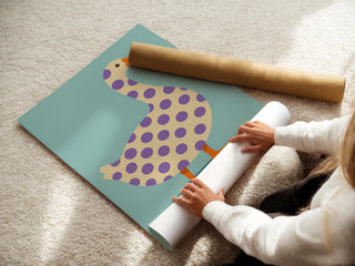 Duck Wall Art – Quirky Animal Print, Fun Minimalist Farmhouse Poster, Bold Whimsical Bird Illustration, Free Shipping - Just Great Posters