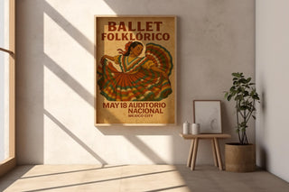 Ballet Folklórico Poster – Vintage Mexican Dance Art Print, Fiesta Wall Decor, Cultural Heritage Poster - Just Great Posters