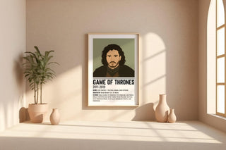 Game of Thrones Character Poster | Minimalist Fantasy TV Fan Art | Dark Medieval - Inspired Print for Pop Culture Wall and GOT Lovers - Just Great Posters