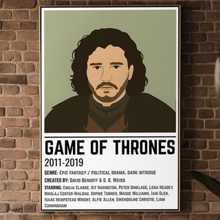 Game of Thrones Character Poster | Minimalist Fantasy TV Fan Art | Dark Medieval - Inspired Print for Pop Culture Wall and GOT Lovers - Just Great Posters