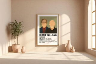Better Call Saul Character Poster | Clean Minimalist Print of Cult Crime Show | Dark Comedy Legal Drama Wall Art for TV Lovers - Just Great Posters