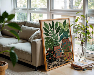 Potted Plant Art Print | Botanical Illustration Poster for Plant Lovers | Greenery Wall Decor for Home or Office | Free Shipping - Just Great Posters