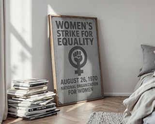 Feminist Protest Poster – Women’s Strike for Equality 1970 Print, Vintage Repro for Bold Feminist Wall Art or Political Gallery Space - Just Great Posters