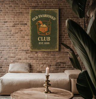 Old Fashioned Cocktail Poster | Vintage Whiskey Wall Art for Bar, Kitchen or Den | Retro Speakeasy Vibes | Free Shipping Included - Just Great Posters