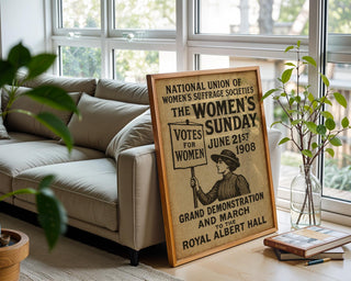 Votes for Women Poster | Vintage Feminist Protest Art from 1908 Suffrage March | Historical Women’s Rights Print | Free Shipping Included - Just Great Posters