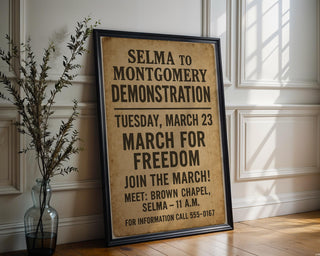 Selma to Montgomery March Poster | Vintage Civil Rights Movement Wall Art | March for Freedom History Print | Free Shipping Always - Just Great Posters