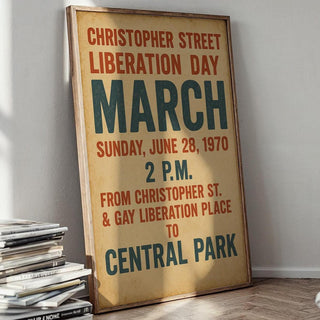 Christopher Street Liberation Day Poster | 1970 Pride March Vintage Art | LGBTQ+ Protest Wall Print for Queer History Lovers | Free Ship - Just Great Posters