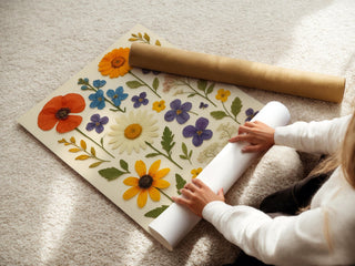 Pressed Flower Collage Art Print – Vibrant Botanical Wall Decor, Dried Flower Poster, Nature - Inspired Home Art - Just Great Posters